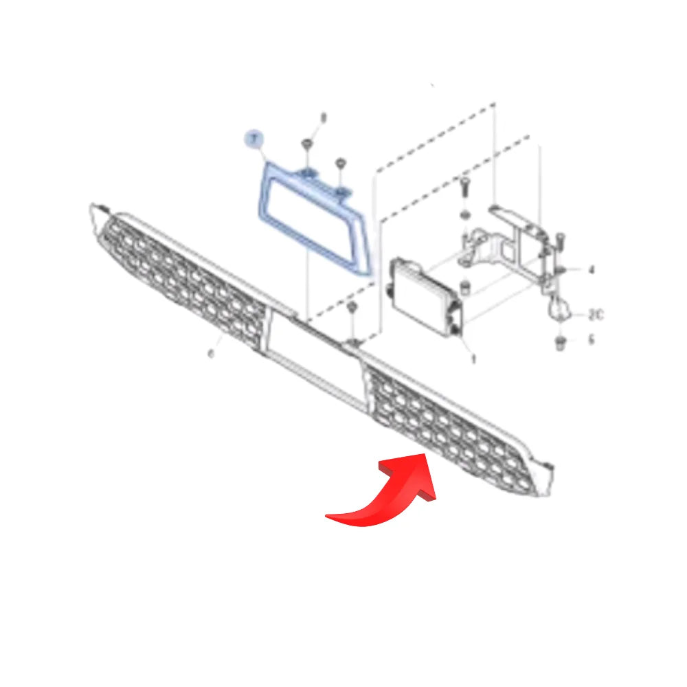 7 SERİ SCANIA TAMPON ÜST PANJUR IZGARASI 2545649